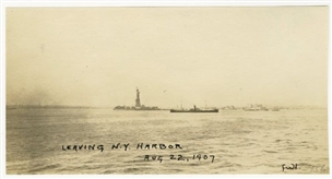 1907 Statue of Liberty Original Photo with Photographer Stamp on Verso